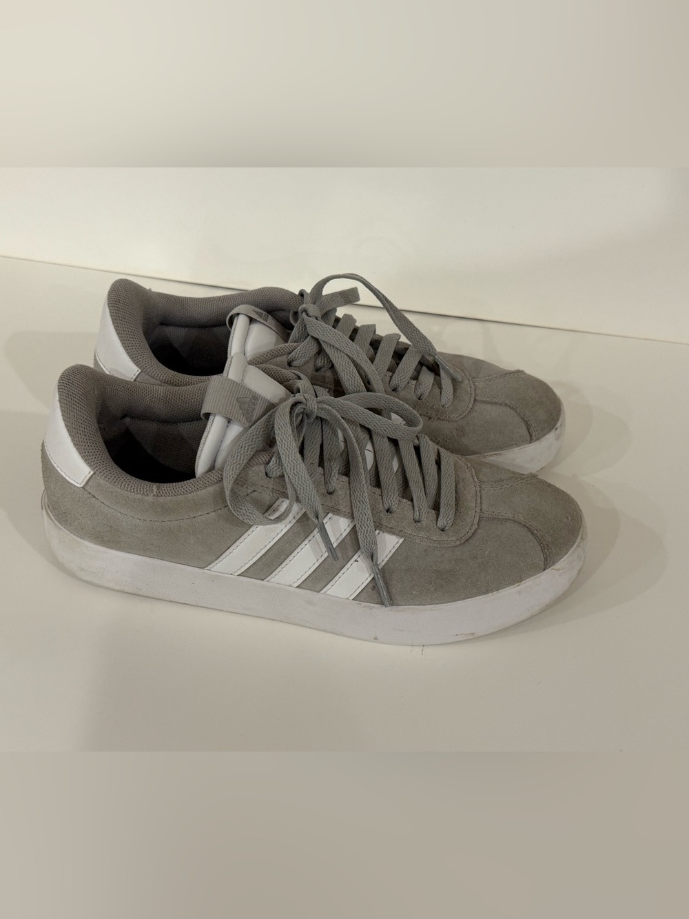 adidas women’s grey suede VL Court 3.0